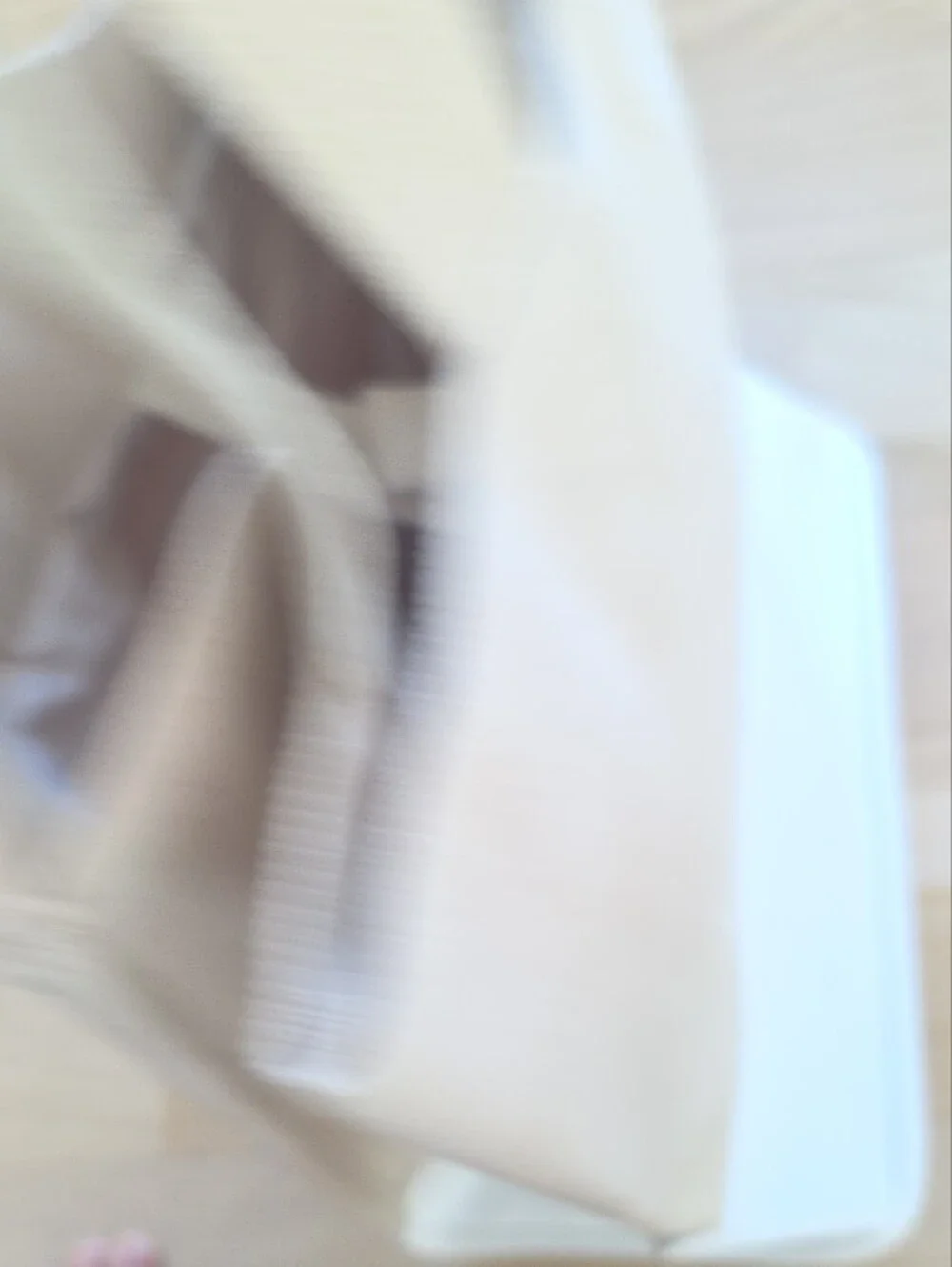 lululemon athletica Cream Canvas & White Bottom Tote